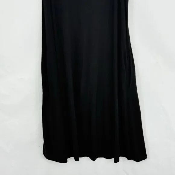 Womens Size L Black Sleeveless Tank Dress w Pockets - Picture 13 of 15